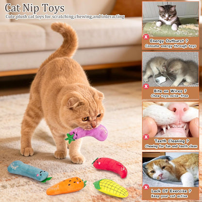 Catnip Toys, Cat Toys, Cat Toys for Indoor Cats, Catnip Toys for Cats, Cat Toys with Catnip, Interactive Cat Toy, Cat Chew Toy, Cat Pillow Toys, Cat Toys for Kittens Kitty