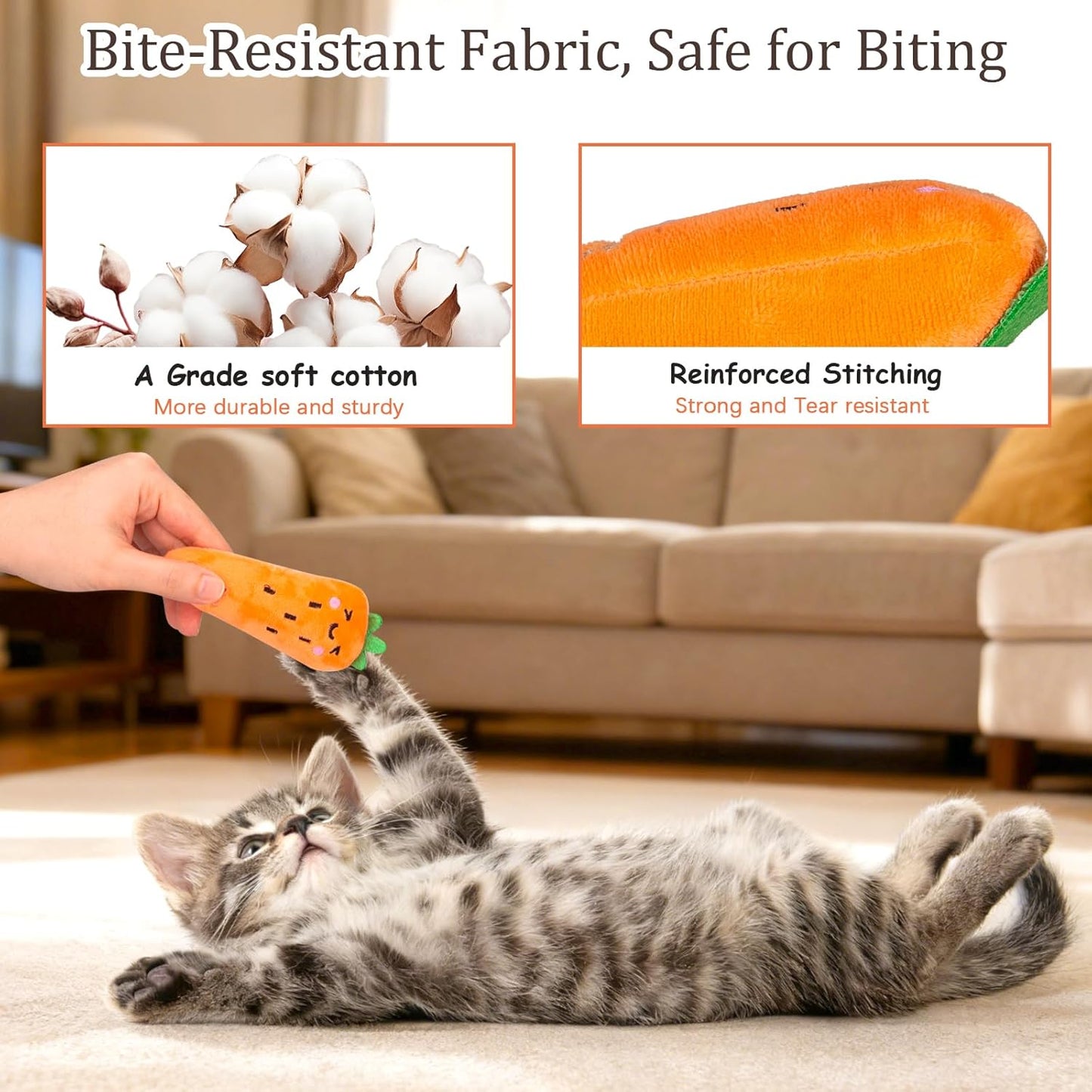 Catnip Toys, Cat Toys, Cat Toys for Indoor Cats, Catnip Toys for Cats, Cat Toys with Catnip, Interactive Cat Toy, Cat Chew Toy, Cat Pillow Toys, Cat Toys for Kittens Kitty